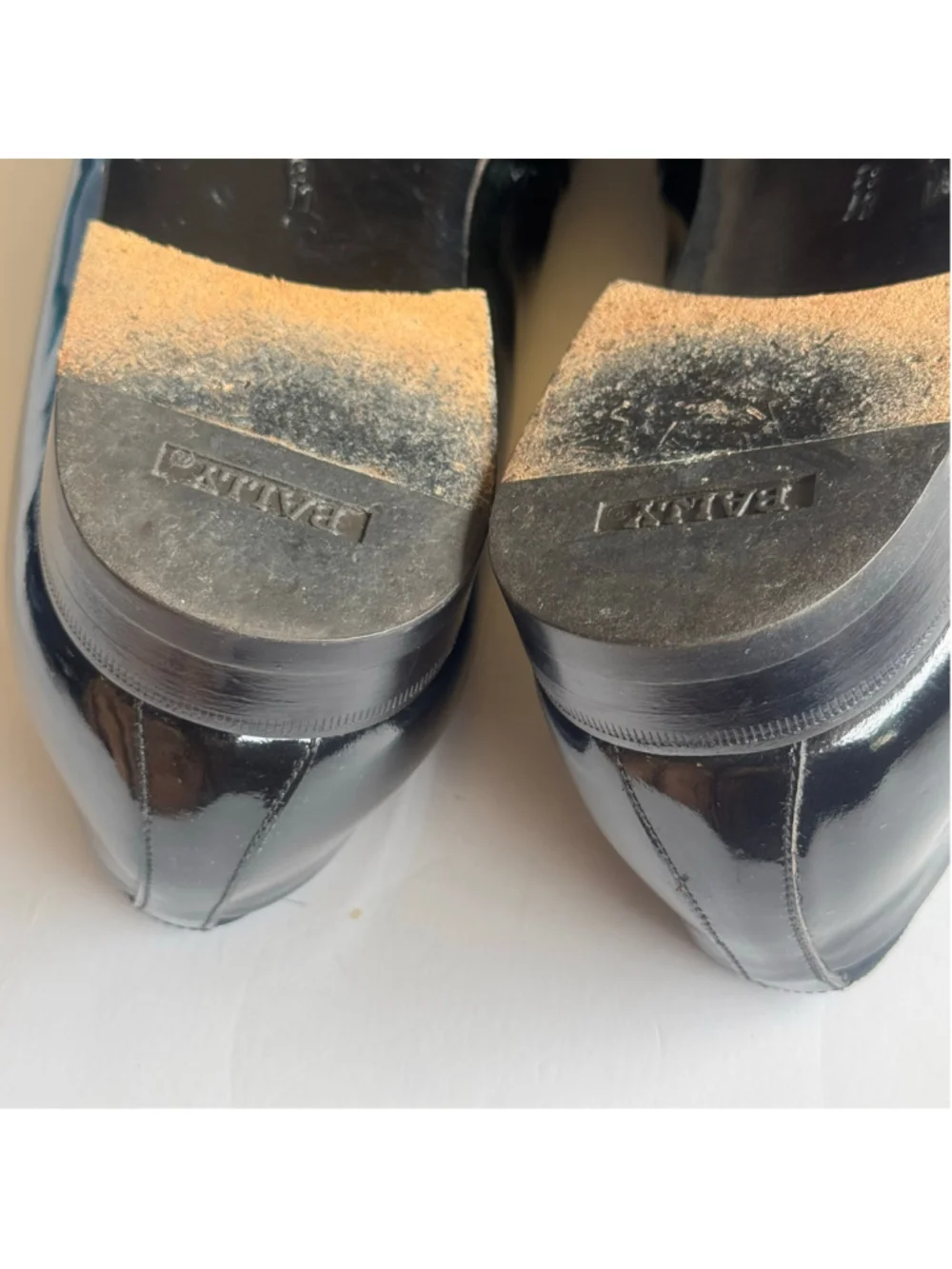 Bally Banner Black Patent Leather Loafers Flats Made in Italy Women’s US 8 M